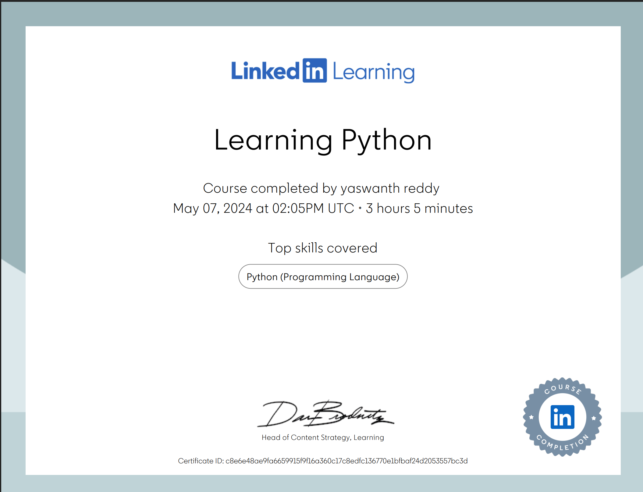 Python Certificate
